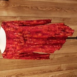 Chico's Asymmetrical Red Top (Size 1/Small)